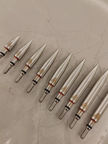 弓箭小李箭头精工传统复合弓破风箭头不锈钢双胶圈替换6.2通用箭