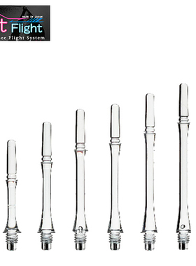 日本COSMO FIT SHAFT GEAR SLIM Normal无色透明尾杆细腰形飞镖杆