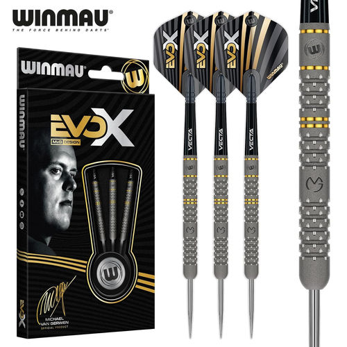 WINMAU MvG EvoX 范格文磨沙硬式直筒飞镖专业比赛钨钢专业飞镖