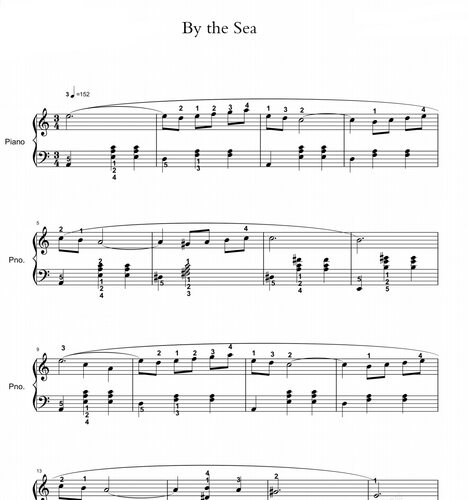 By the sea-钢琴独奏曲-高清电子谱-流行钢琴演奏版-电子版-乐谱