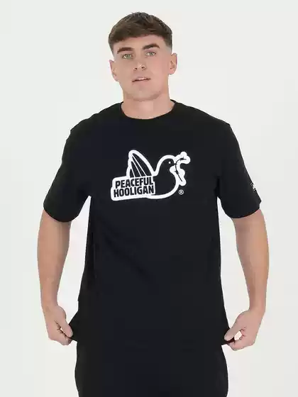 Black Peaceful Hooligan Logo T-Shirt Outline (Original Price ¥348)