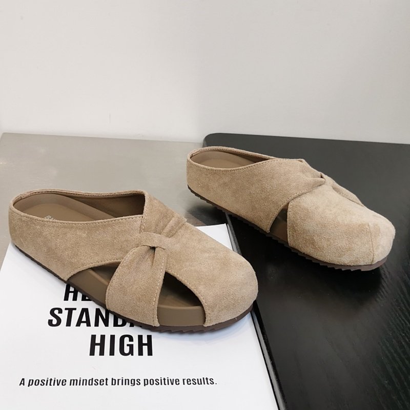 包头半拖鞋女外穿2026春夏新款复古平底勃肯鞋舒适百搭一脚蹬单鞋,女鞋,勃肯鞋/软木鞋,淘宝优惠券,粉丝福利购,淘宝优惠卷