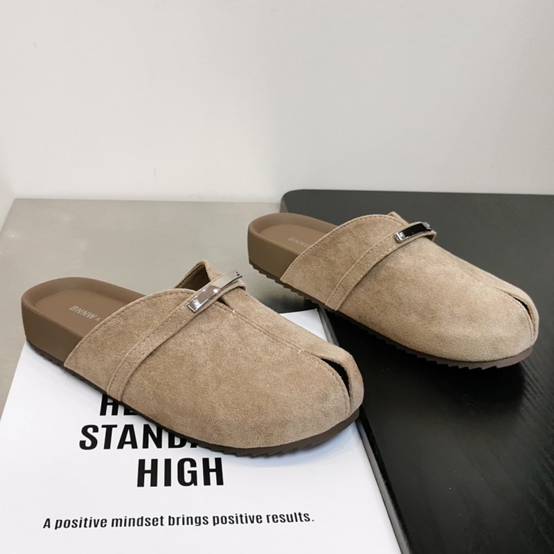 一脚蹬懒人单鞋女2026春夏新款外穿包头半拖百搭复古磨砂皮勃肯鞋,女鞋,勃肯鞋/软木鞋,淘宝优惠券,粉丝福利购,淘宝优惠卷