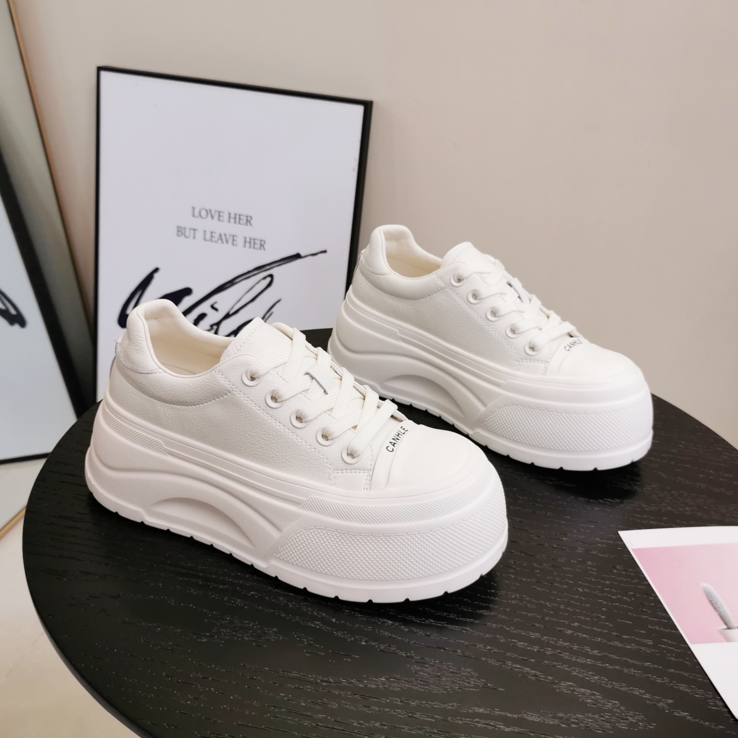 厚底休闲板鞋小个子增高时尚百搭