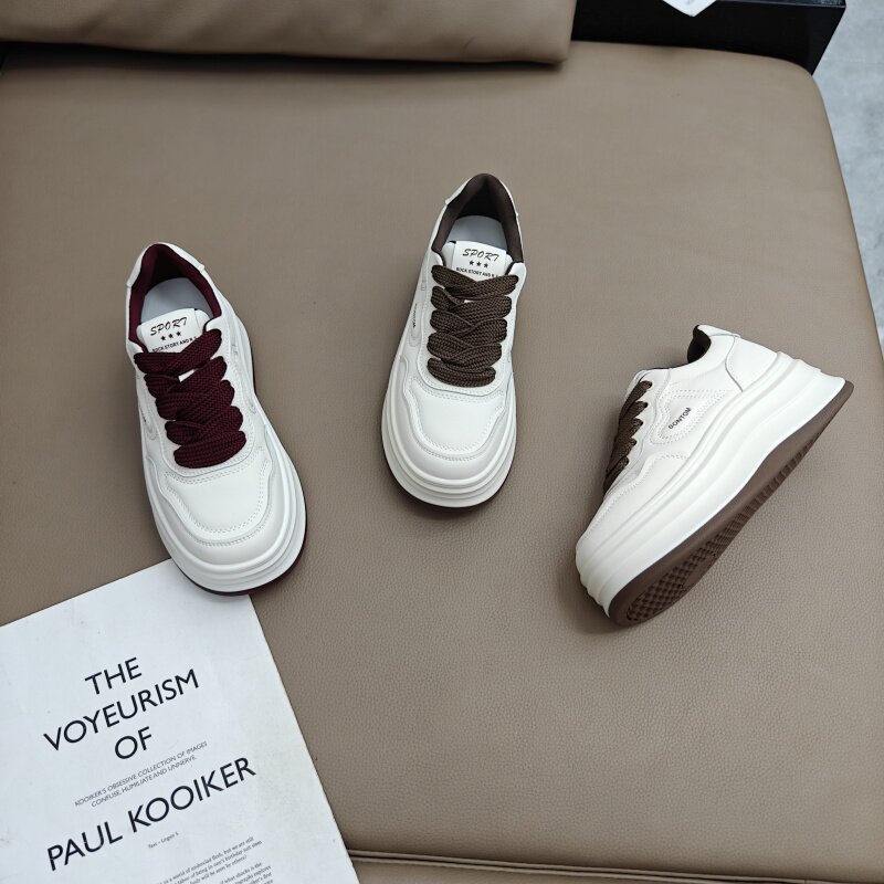 松糕厚底韩版休闲面包小白鞋女2025新款学生潮流洋气百搭运动板鞋