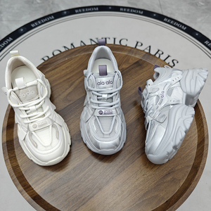 韩版老爹鞋女2026新款显瘦厚底百搭网面透气运动轻便休闲鞋增高鞋