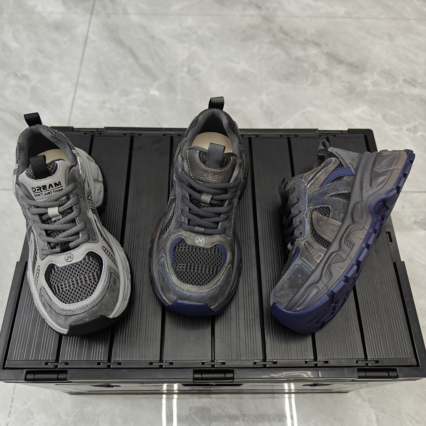 真皮厚底老爹鞋轻便休闲运动女鞋