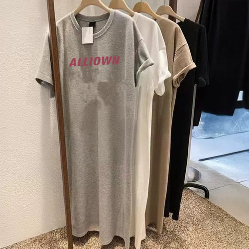 纯棉短袖简单大方连衣裙子女夏季