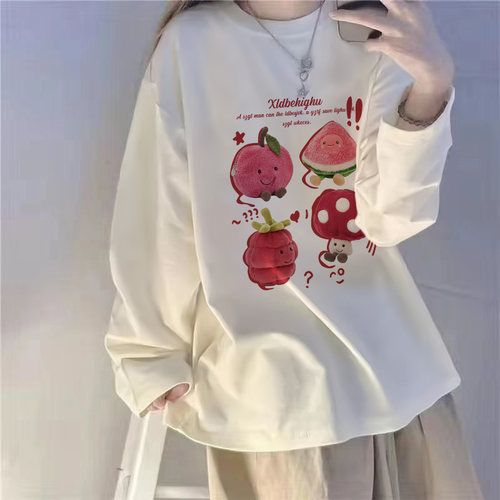 长袖T恤韩版chic薄款打底衫ins潮