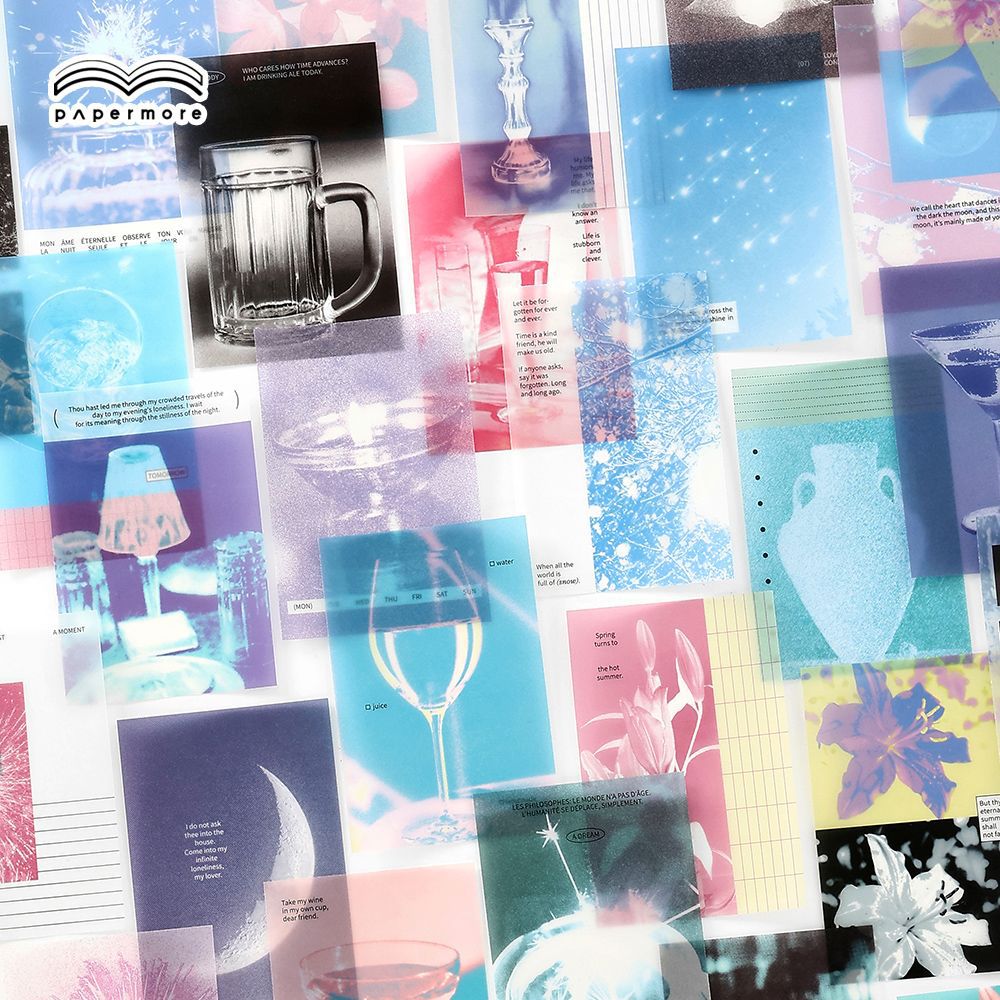 慢热季节第二弹系列硫酸纸素材包10张入 ins手帐diy造景装饰背景