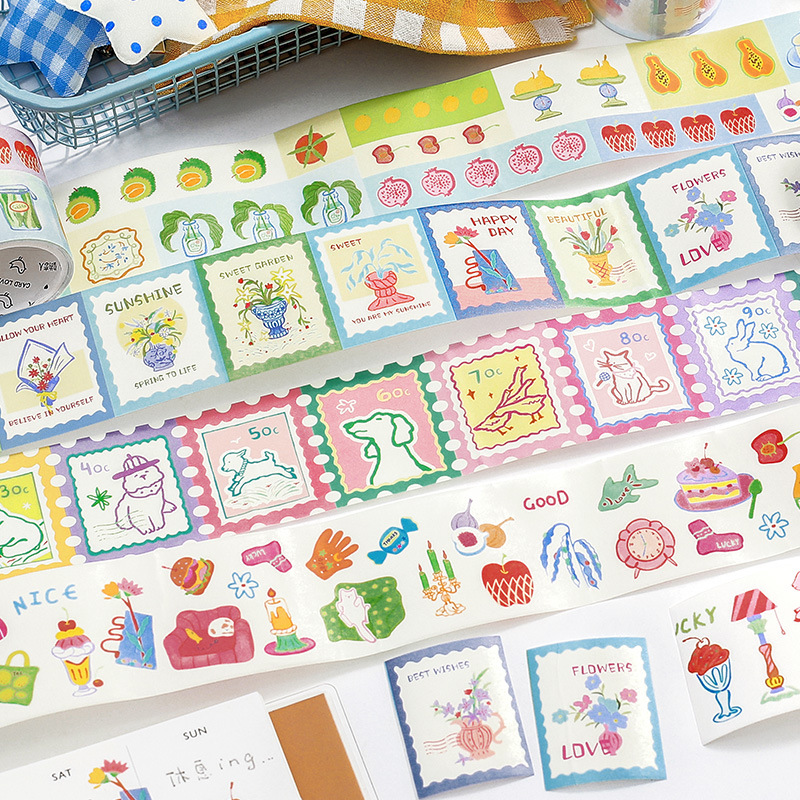 彩虹奏鸣曲系和纸胶带手帐装饰