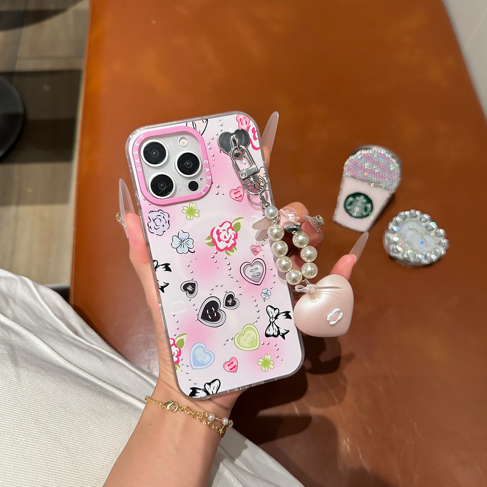 少女心粉色小香适用于iPhone16promax保护套15pro强力磁吸苹果13pro高级感14promax女款全包时尚