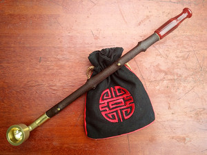 旱烟袋老式旱烟斗旱烟枪纯铜烟袋锅子手工节节木烟具长烟斗玛瑙嘴