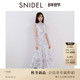 SNIDEL2025秋冬新品 优雅荷叶边小飞袖 印花茶歇连衣裙SWFO254139