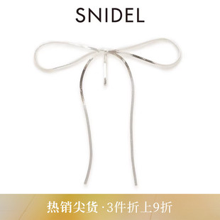 金属蝴蝶结发夹一字夹侧边夹发饰SWGG242657 SNIDEL春夏款