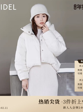 SNIDEL秋冬简约鸭绒连帽泡芙羽绒服外套面包服SWFC234250