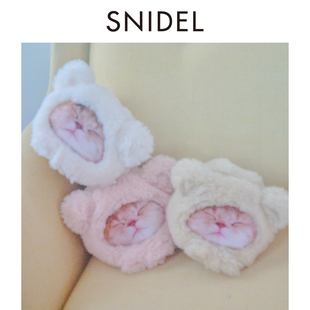 SNIDEL HOME2026春夏新品甜美可爱毛绒小猫咪化妆包SHGG261224
