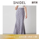SNIDEL春夏款 气质优雅高腰薄纱格纹鱼尾半身裙SWFS242133