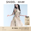 SNIDEL2025秋冬新品 优雅收腰重工花卉刺绣吊带连衣裙SWFO255139