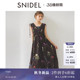 SNIDEL2025秋冬新品 系带收腰印花连衣裙SWFO254120 优雅V领无袖