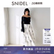 SNIDEL2025秋冬新品 优雅气质交叉领露肩针织拼接连衣裙SWNO255167