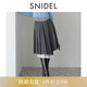 SNIDEL2025秋冬新品 通勤百搭高腰不规则开叉百褶半身裙SWFS255101