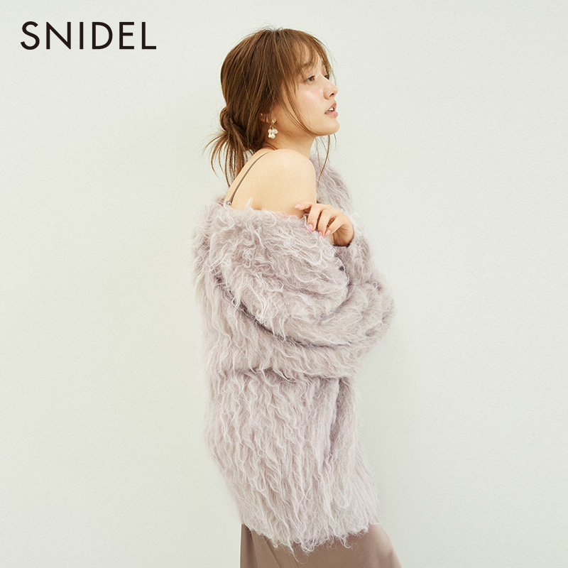 SWNT234206V领宽松针织开衫外套