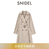 风衣外套SWFC261131 中长款 SNIDEL2026春夏新品 简约百搭翻领长袖