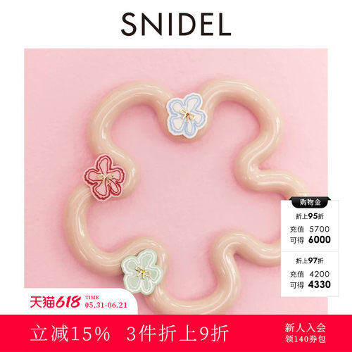 SNIDEL春夏款可爱个性花朵图案耳钉耳饰SWGA252606