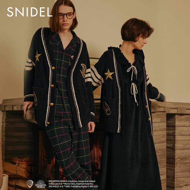SNIDEL HOME 가을 겨울 여성용 해리포터 콜라보레이션 니트 가디건 SHNT225015