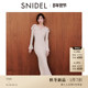 长袖 SNIDEL2025秋冬新品 优雅翻领修身 纯色针织连衣裙SWNO254189
