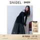 SNIDEL2025秋冬新品 优雅圆领露肩喇叭袖 针织鱼尾连衣裙SWNO255083