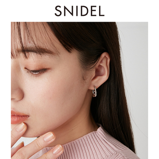 百搭金属心形耳环耳钉耳饰SWGA242633 SNIDEL春夏款
