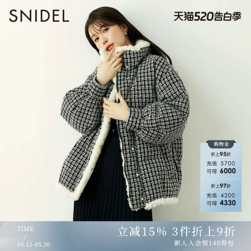 SNIDEL立领面包羽绒服