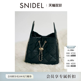 SNIDEL2026秋冬新品时尚百搭链条单肩斜挎包手提包SWGB264631
