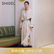 SNIDEL春夏款 气质双排扣腰带白色风衣大衣马甲两件套SWFC231060