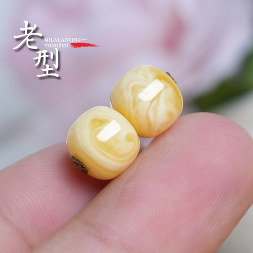 原矿俄料蜜蜡老型桶珠散珠腰珠