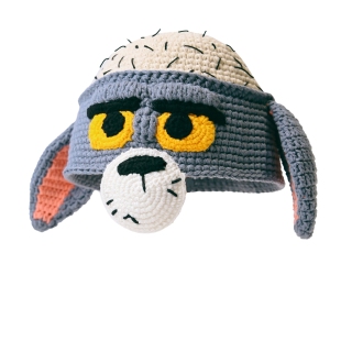 汤姆猫秃顶帽子 手工猫和老鼠秃头秋冬天玩笑礼物帽子 杨超越同款