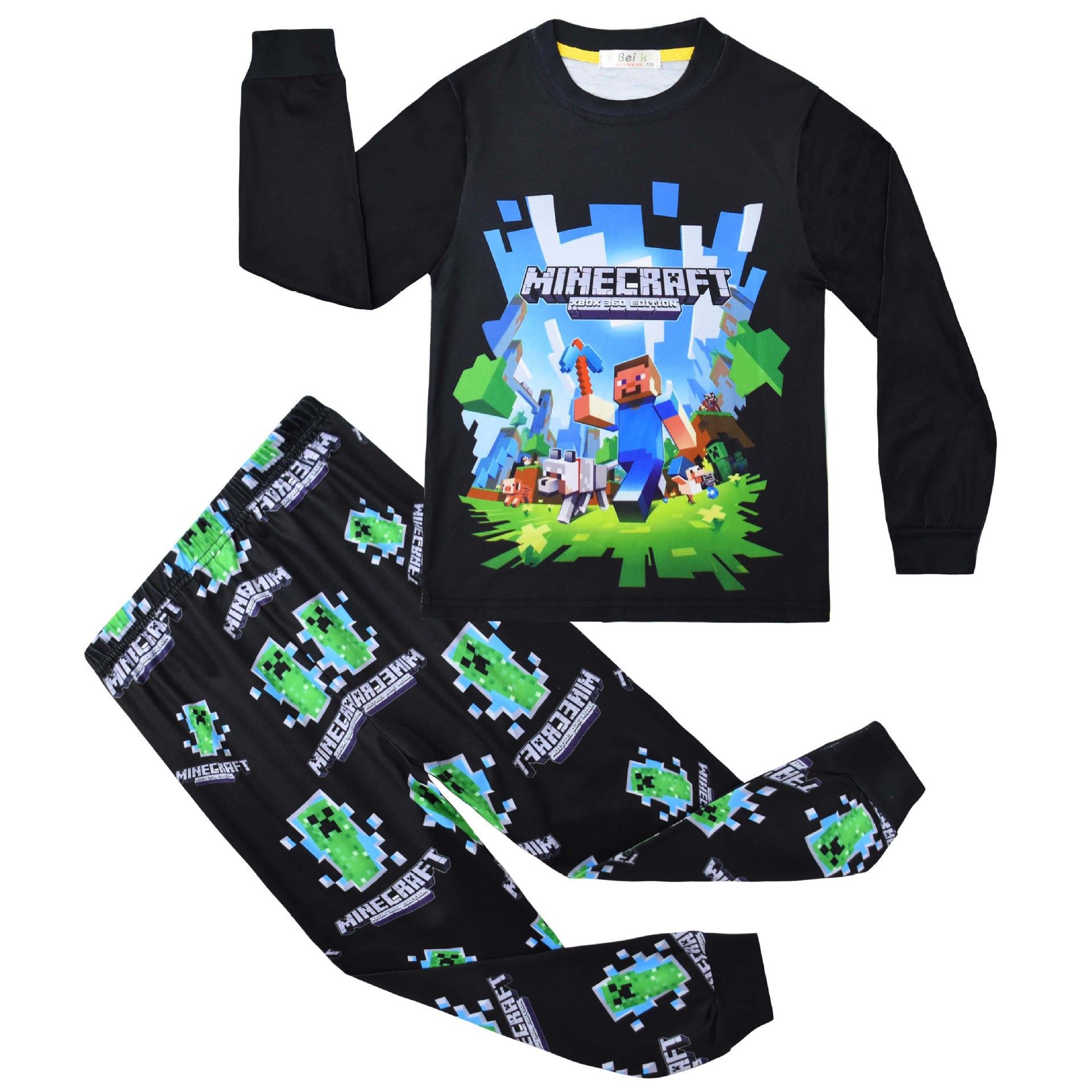 我的世界Minecraft男童睡衣套装长袖家居服游戏周边两件套春秋季,童装/婴儿装/亲子装,家居服套装,淘宝优惠券,粉丝福利购,淘宝优惠卷