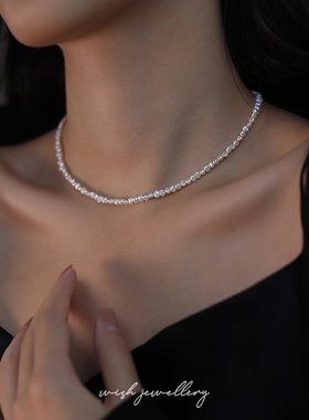 巴洛克珍珠项链进口14K包金叠戴