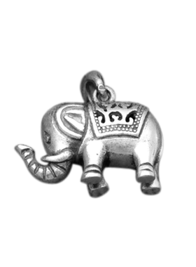 小象大象吊坠项坠纯银足银女生