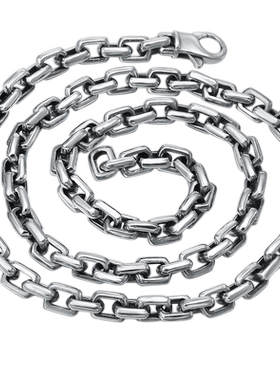 富贵鹿925银个性项链朋克机车潮