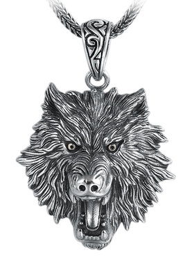 富贵鹿霸气风狼头复古饰品吊坠