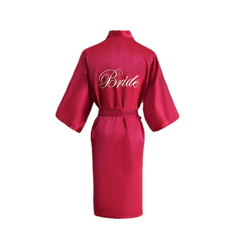 BRIDE BRIDESMAID GROUP MORNING GOWN WEDDING WEDDING GIRLFRIEND PARTY NATAL YEAR EMBROIDERED PAJAMAS SEXY NIGHTGOWN NIGHTGOWN NIGHTDRESS FEMALE SUMMER