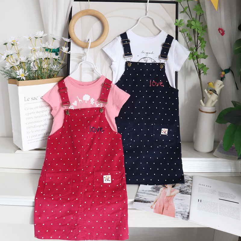 外贸原单 夏装 女童好穿舒适休闲宽松短袖T恤 洋气百搭背带裙媛,童装/婴儿装/亲子装,T恤,淘宝优惠券,粉丝福利购,淘宝优惠卷