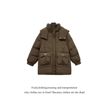 TT051-冬季新款长款加绒保暖百搭棉服女