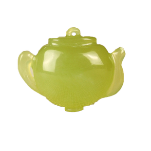 天然玉石玉壶吊坠挂件 岫玉把把胡玉坠男女招财黄金玉项链