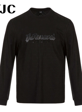 VJC 秋季男装长袖上衣经典百搭T恤D24CA2721