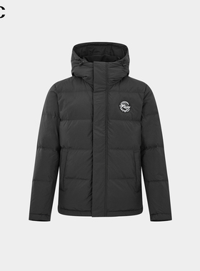 【90鹅绒】 VJC/威杰思2025秋冬新款男装经典鹅绒羽绒服连帽休闲