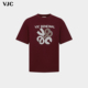 VJC T恤印花烫钻圆领 纯棉短袖 威杰思2026春夏新款 男装